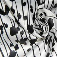 100% printed polyester satin fabric