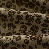 printed leopard suede fabric