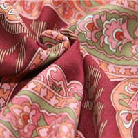 Printed satin peach skin/Polyester peach skin satin/peach skin fabric satin