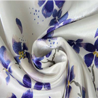 85gsm twist printed polyester satin fabric for wedding dress