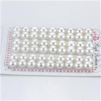 10-11mm AAA best quality white button shape half drilled freshwater loose pearls