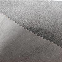 100% Polyester Grey Suede Bonded Fleece Fabric